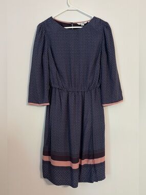 Boden Medi Dolly Patterned Dress Size 6 Teacher Workwear Office
